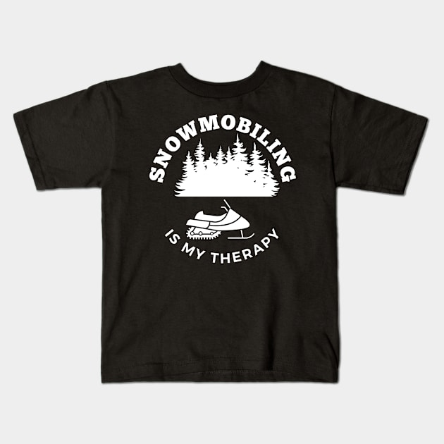 Snowmobiling 52 Kids T-Shirt by TheSeason